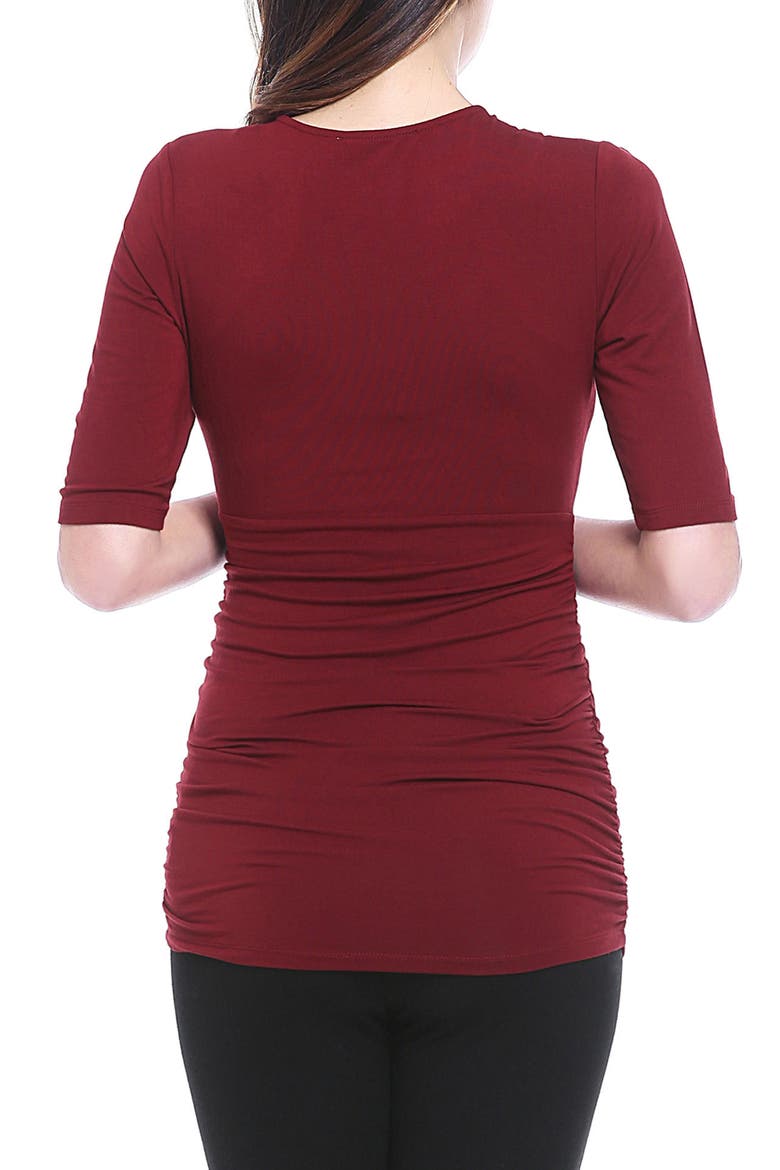 Danica Empire Maternity/Nursing Top, Alternate, color, BERRY