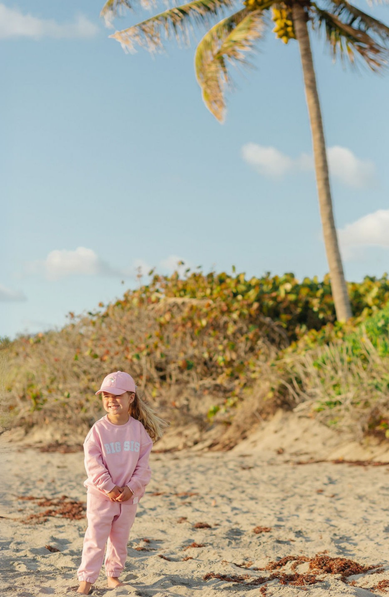 Bits & Bows Big Sis Sweatshirt, Alternate, color, Pink/White