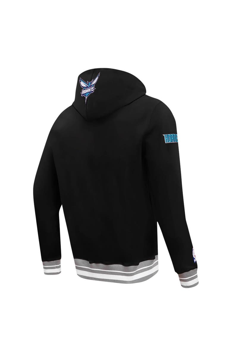 PRO STANDARD Men's Pro Standard Black Charlotte Hornets Script Tail Pullover Hoodie, Alternate, color, 