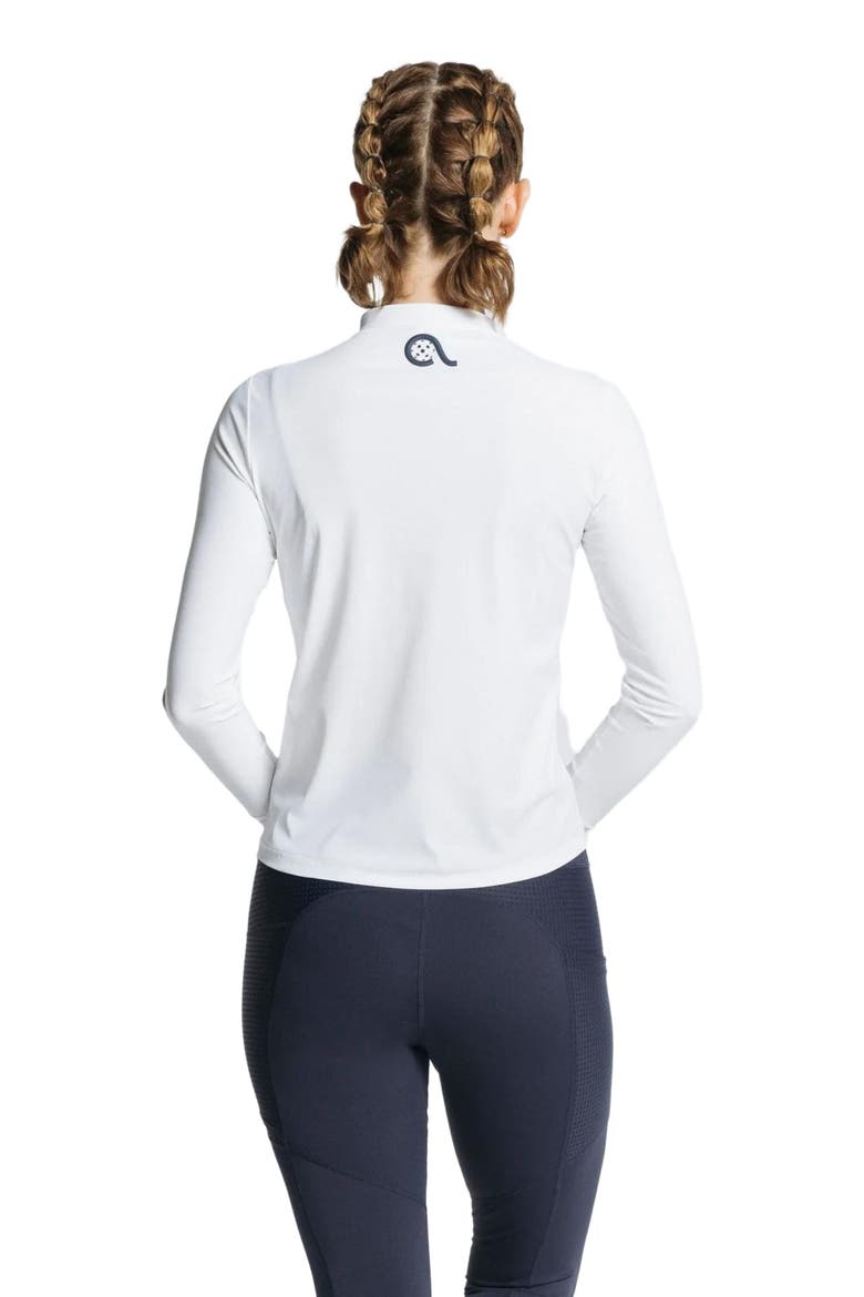 Pickleball Volley Zip Long Sleeve, Alternate, color, White Lotus