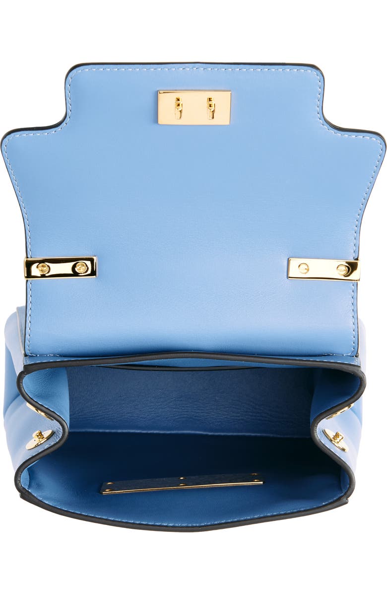 Marni Trunkaroo Leather Backpack, Alternate, color, Sky/ Blue