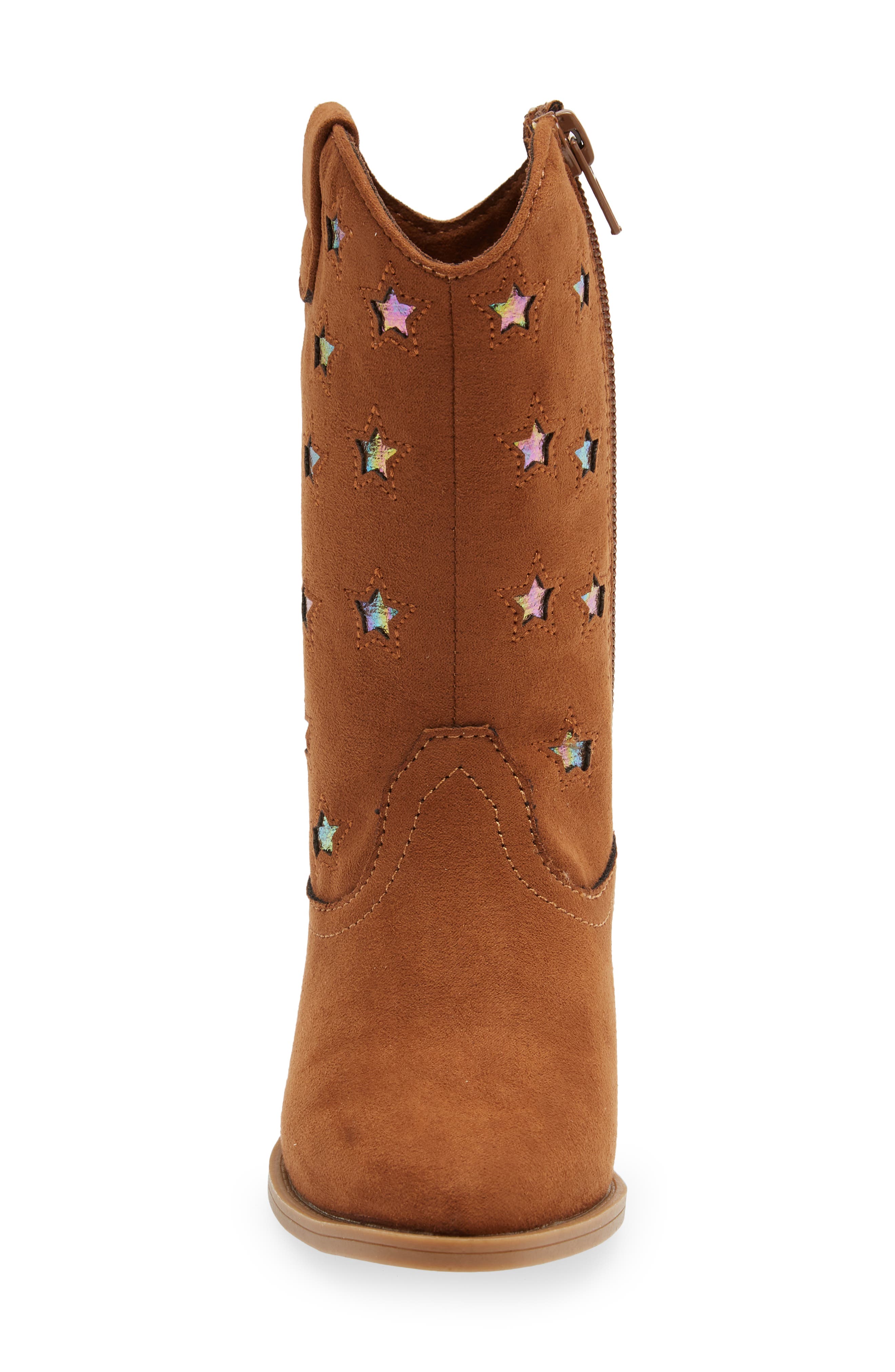 Kids' Charli Cowboy Boot, Alternate, color, TAN CHESTNUT