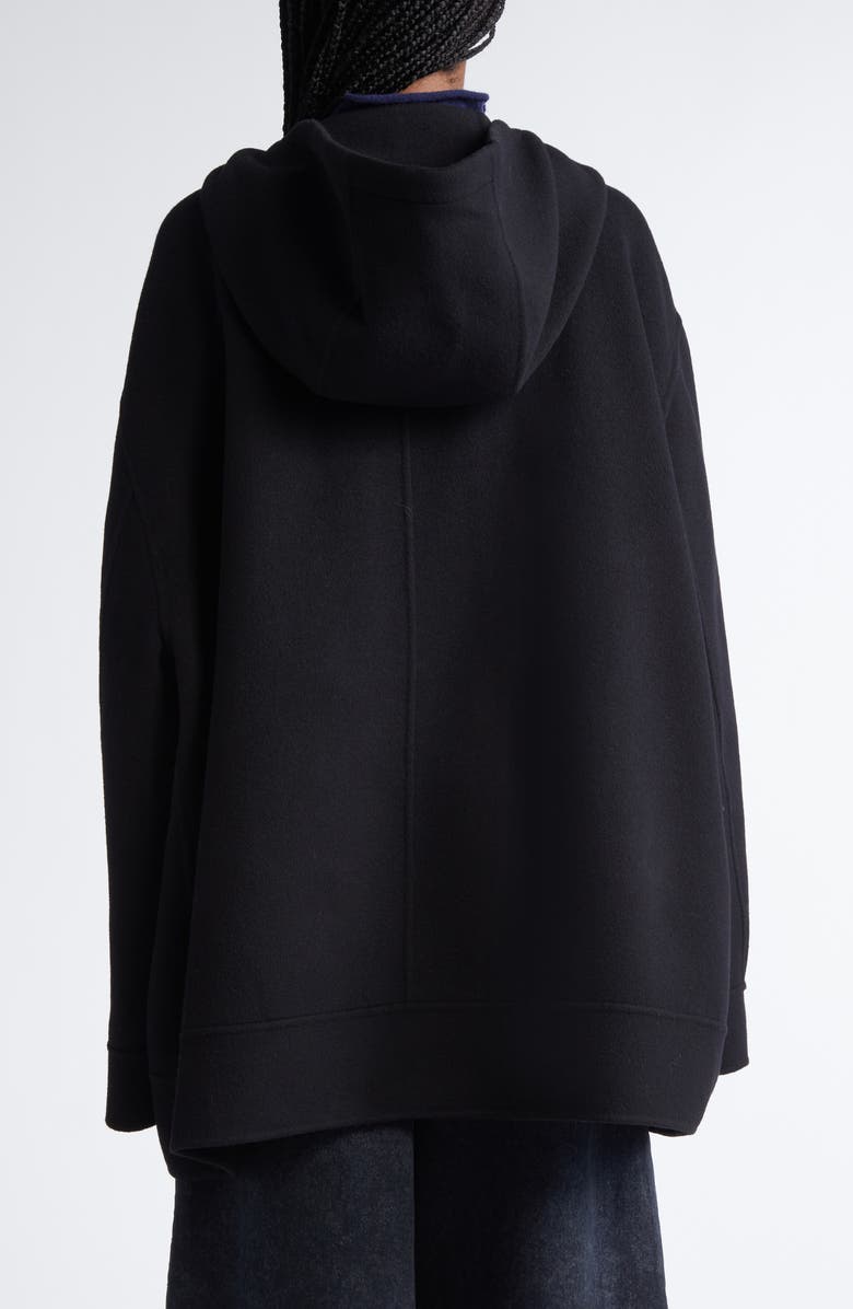 Marni Oversize Virgin Wool & Cashmere Hooded Parka, Alternate, color, Black