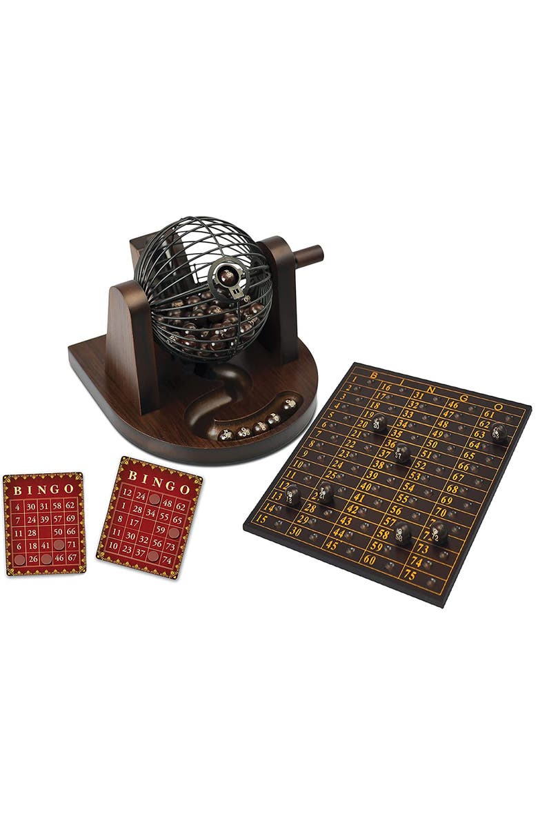 Merchant Ambassador Craftsman Deluxe Wood Bingo Game Set, Alternate, color, Multicolored