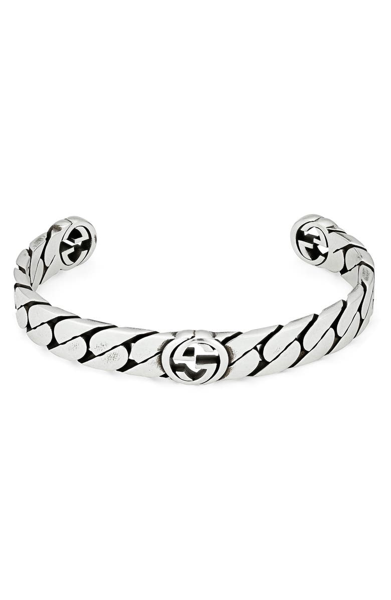 Gucci Men's Interlocking-G Cuff Bracelet, Alternate, color,