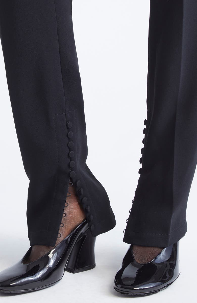 Dries Van Noten Pandoris Crepe Skinny Pants, Alternate, color, Black