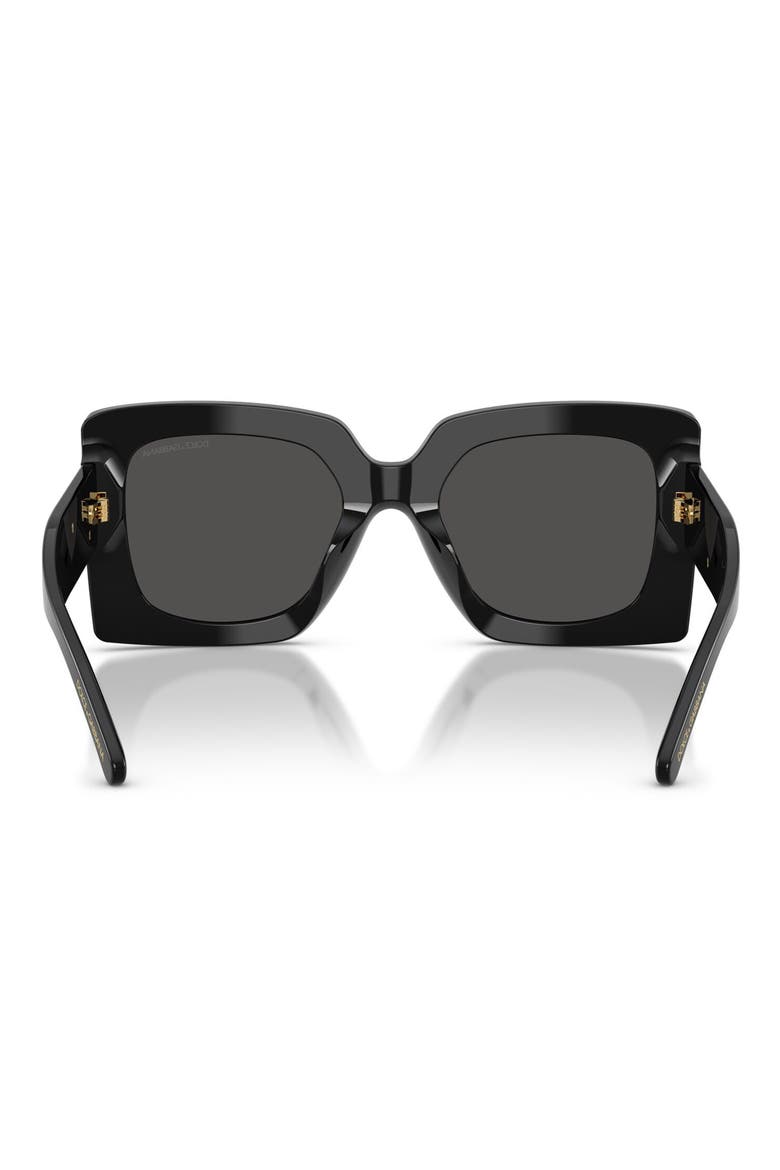 54mm Square Sunglasses, Alternate, color, BLACK / DARK GREY
