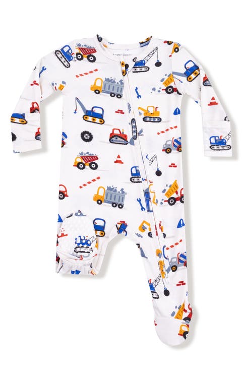 Crayon Construction Print Footie (Baby)