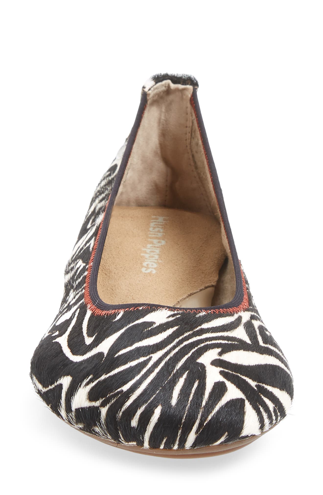 'Chaste' Genuine Calf Hair Ballet Flat, Alternate, color, ZEBRA CALF HAIR