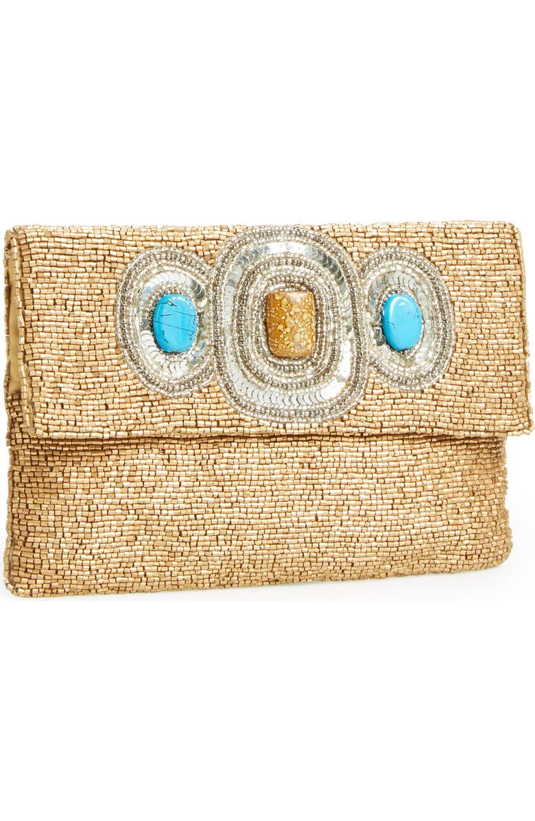 Big Buddha Beaded Clutch, Main, color,