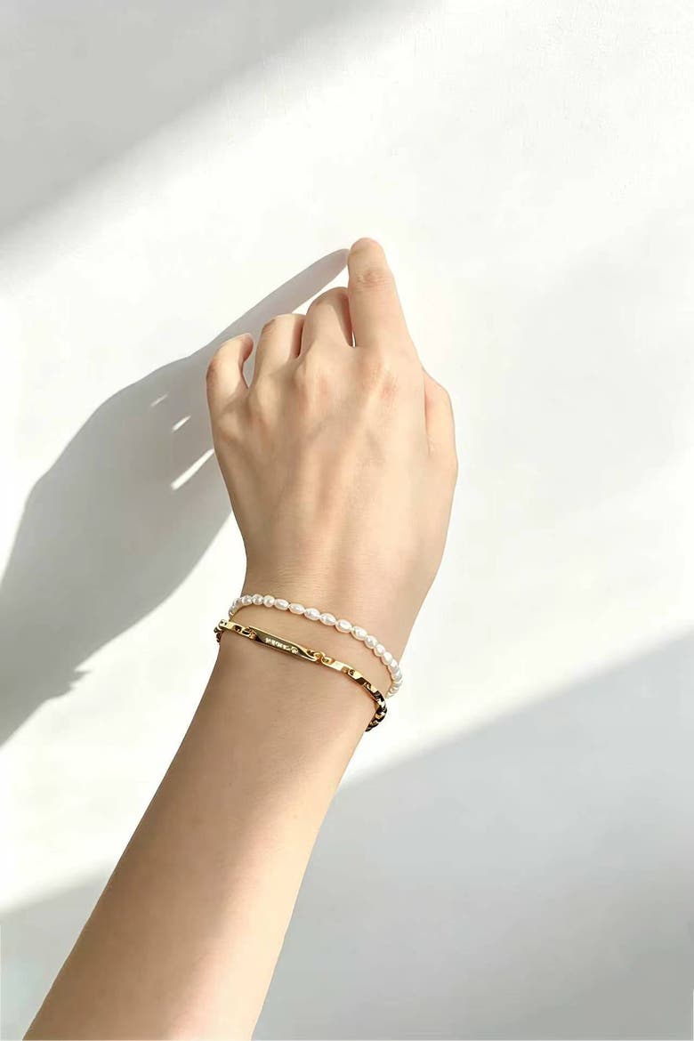 Madison Gold Layered Pearl Bracelet, Alternate, color, Gold