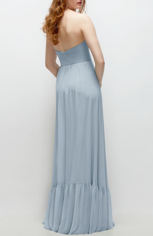 DESSY COLLECTION DESSY COLLECTION STRAPLESS CORSET CHIFFON GOWN