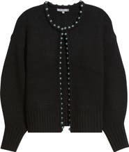 Wit & Wisdom Faux Pearl Trim Cardigan