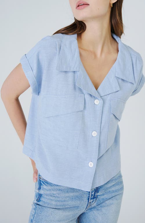 Unpublished Jordyn Prism Camp Shirt In Blue