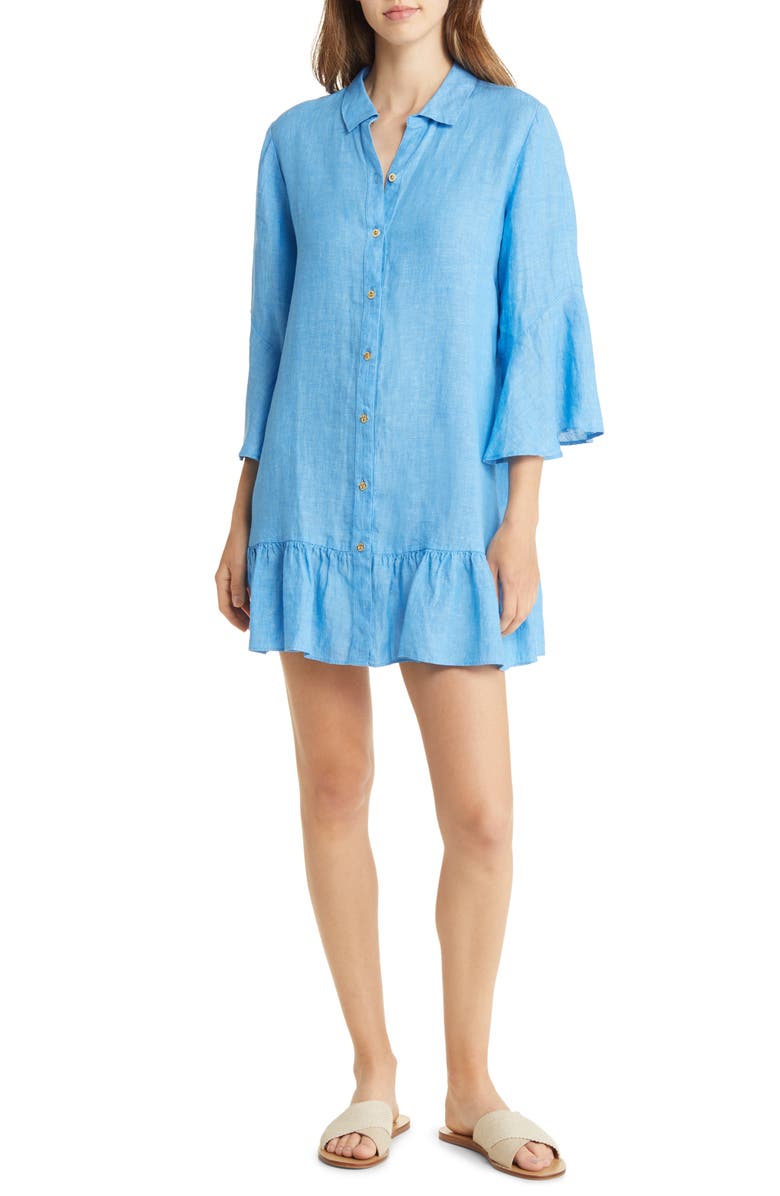 Lilly Pulitzer<sup>®</sup> Linley Linen Cover-Up Dress, Main, color, 