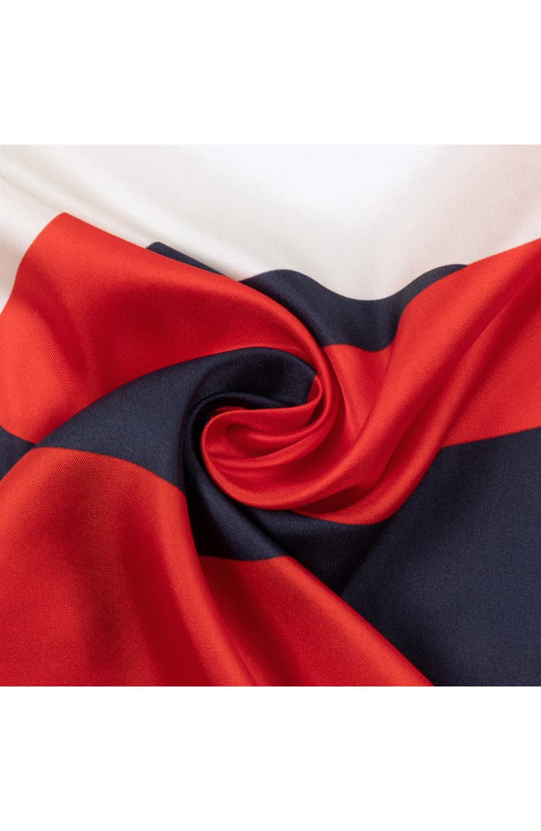 Echo Curves Silk Square, Alternate, color, Navy