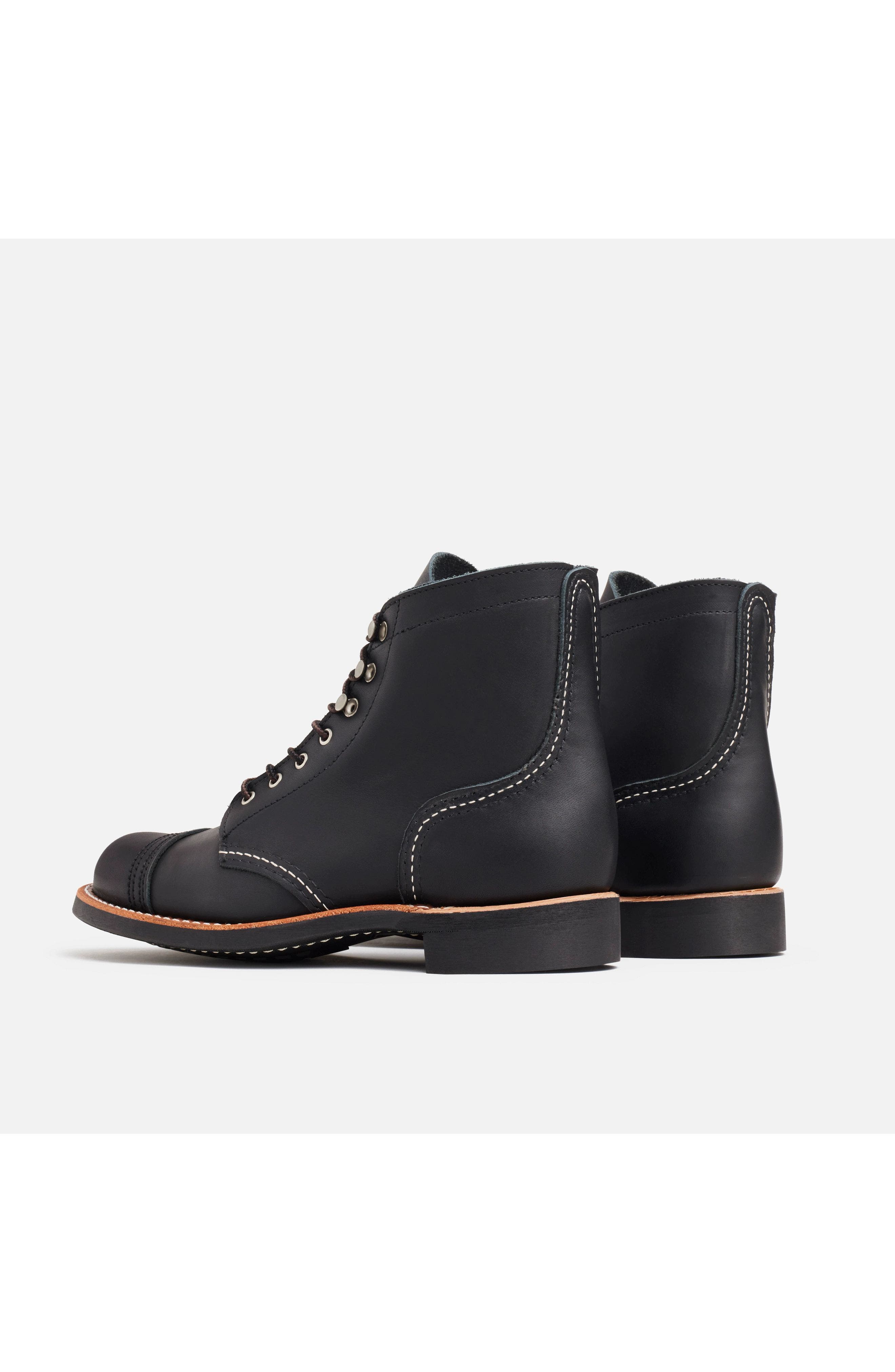 Red Wing Heritage Iron Ranger<sup>®</sup> Boundary Leather Boot, Alternate, color, Black Boundary