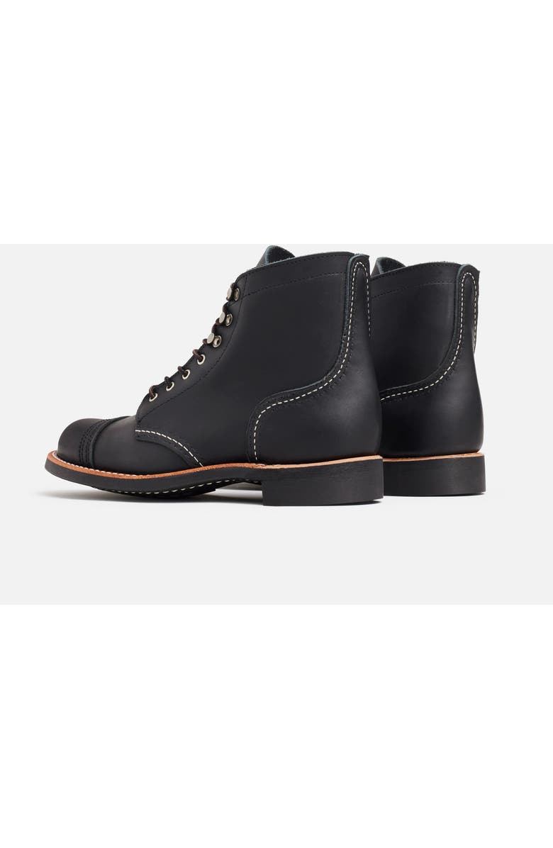 Red Wing Heritage Iron Ranger<sup>®</sup> Boundary Leather Boot, Alternate, color, Black Boundary