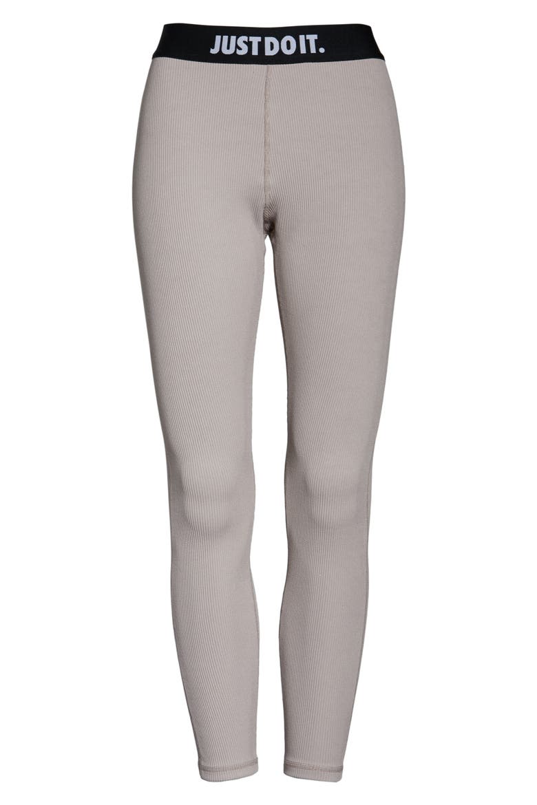 Sportswear Ribbed JDI Leggings, Alternate, color, PUMICE