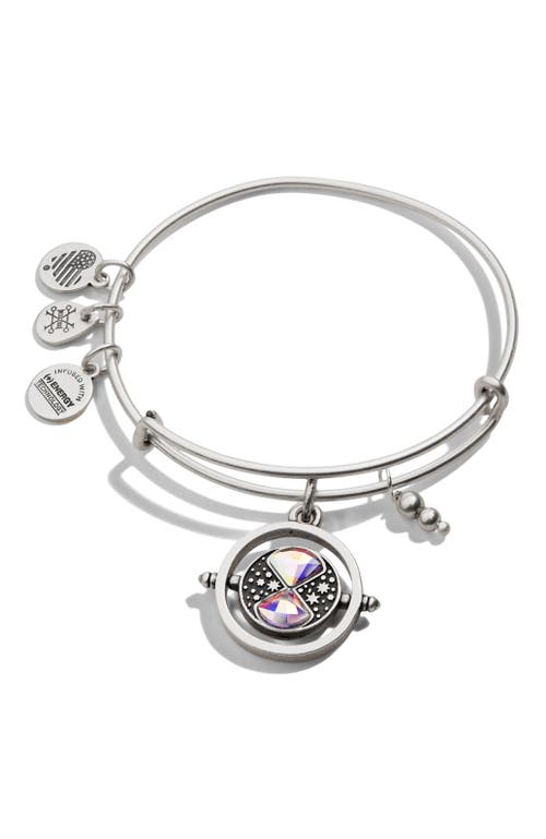 Alex and Ani Harry Potter™ Time Turner Spinner Charm Bangle Bracelet in Silver at Nordstrom, Size Small/medium