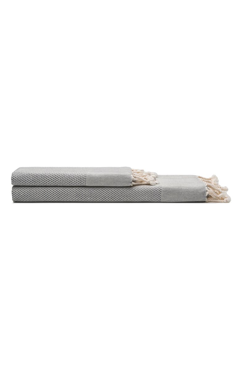 Olive & Linen Whisper Weight Turkish Towel Bundle, Alternate, color, Gray