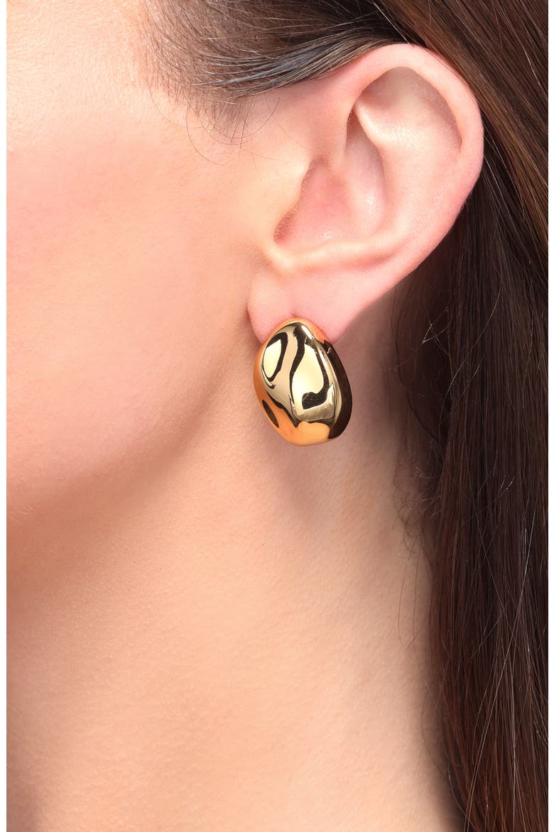 Organic Droplet Statement Stud Earrings, Alternate, color, ANTIQUE GOLD