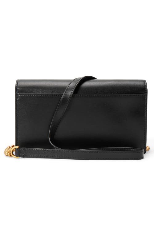 Polo Ralph Lauren Sport Calf Leather Chain Wallet In Black