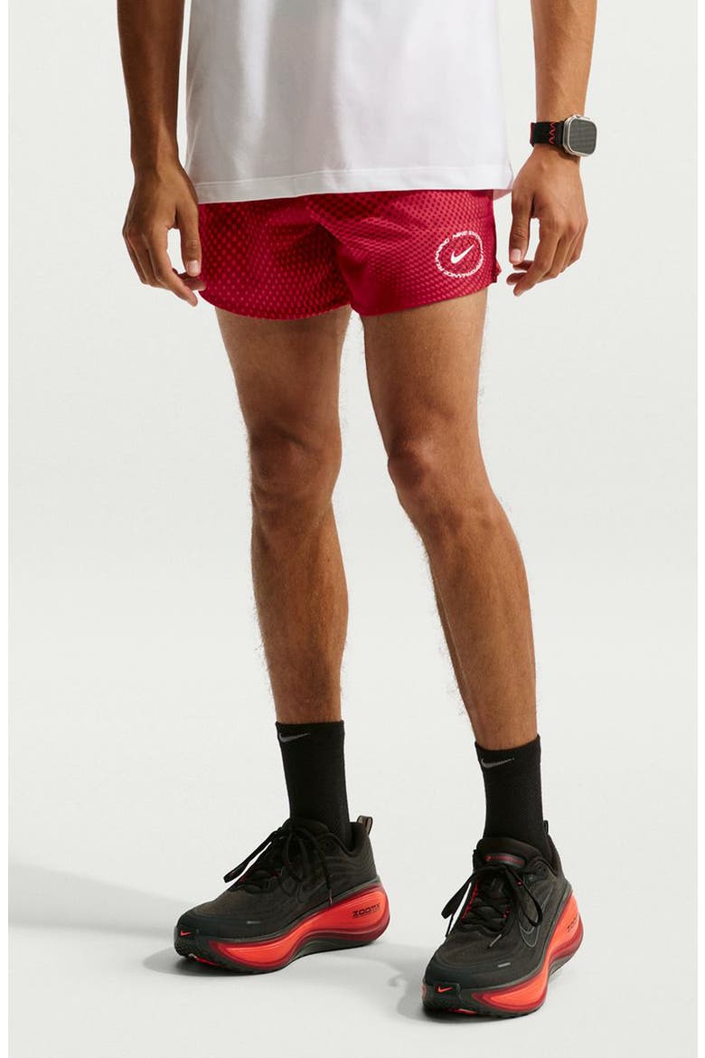 Stride Performance Brief Lined Running Shorts, Main, color, FUSION RED