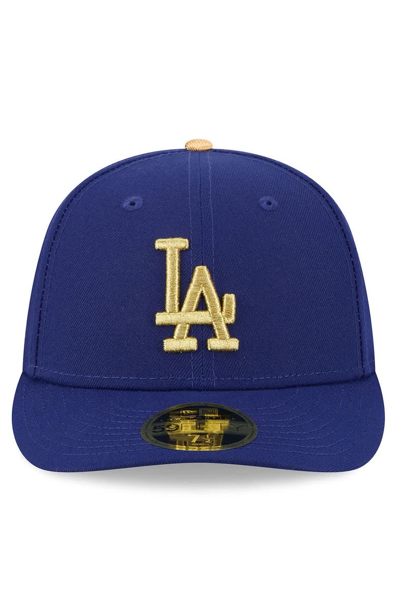 New Era Men's New Era Royal Los Angeles Dodgers 2025 Gold Collection Low Profile 59FIFTY Fitted Hat, Alternate, color,
