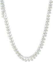 SAMUEL B. Sterling Silver Pearl Charm Disc Chain Necklace