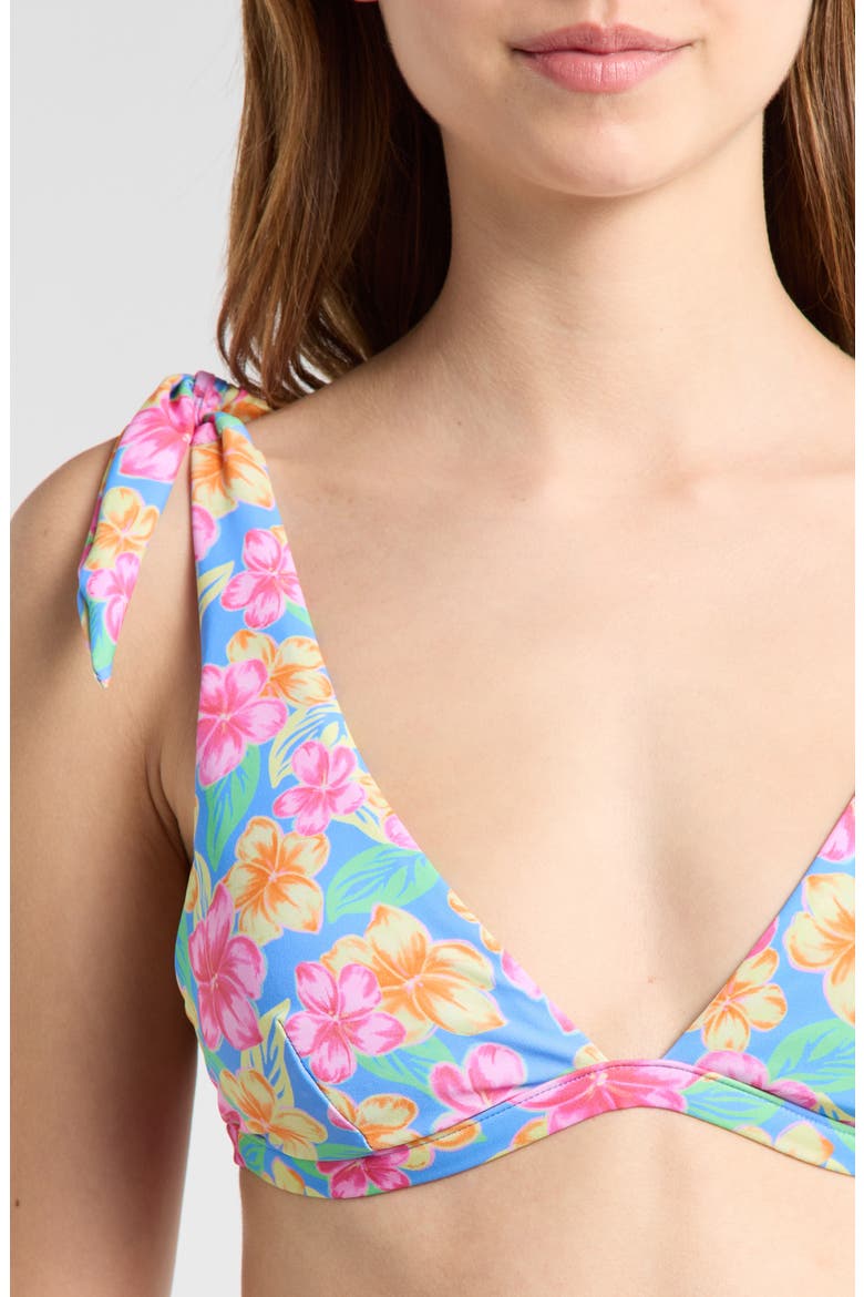 Malibu Cove Reversible Deep V Bikini Top, Alternate, color, BLUE