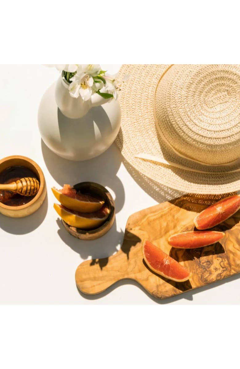 Gharyan Stoneware Natural Olive Wood Cheese Board, Alternate, color, Natural