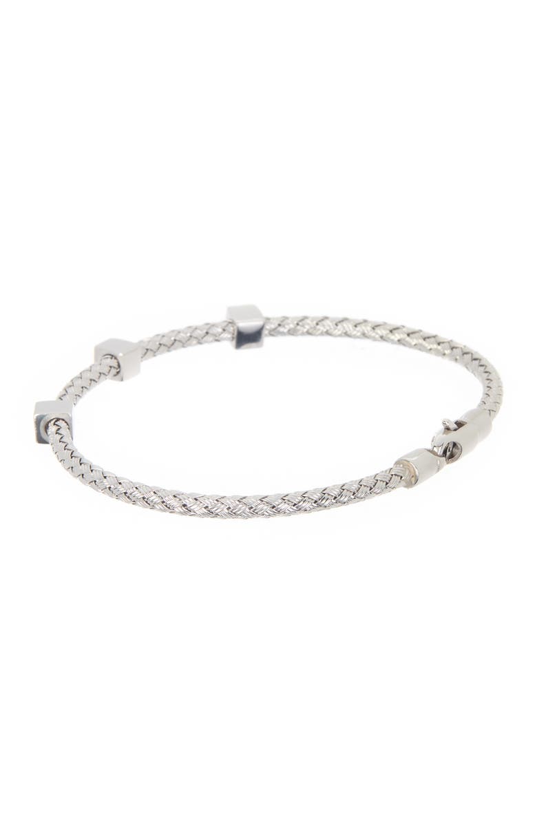 MESHMERISE 18K Gold Vermeil Diamond Station Bracelet - 0.15 ctw, Alternate, color, White