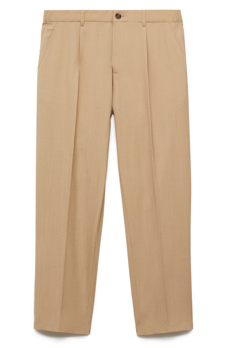 MANGO Slim Fit Pants, Alternate, color, Medium Brown
