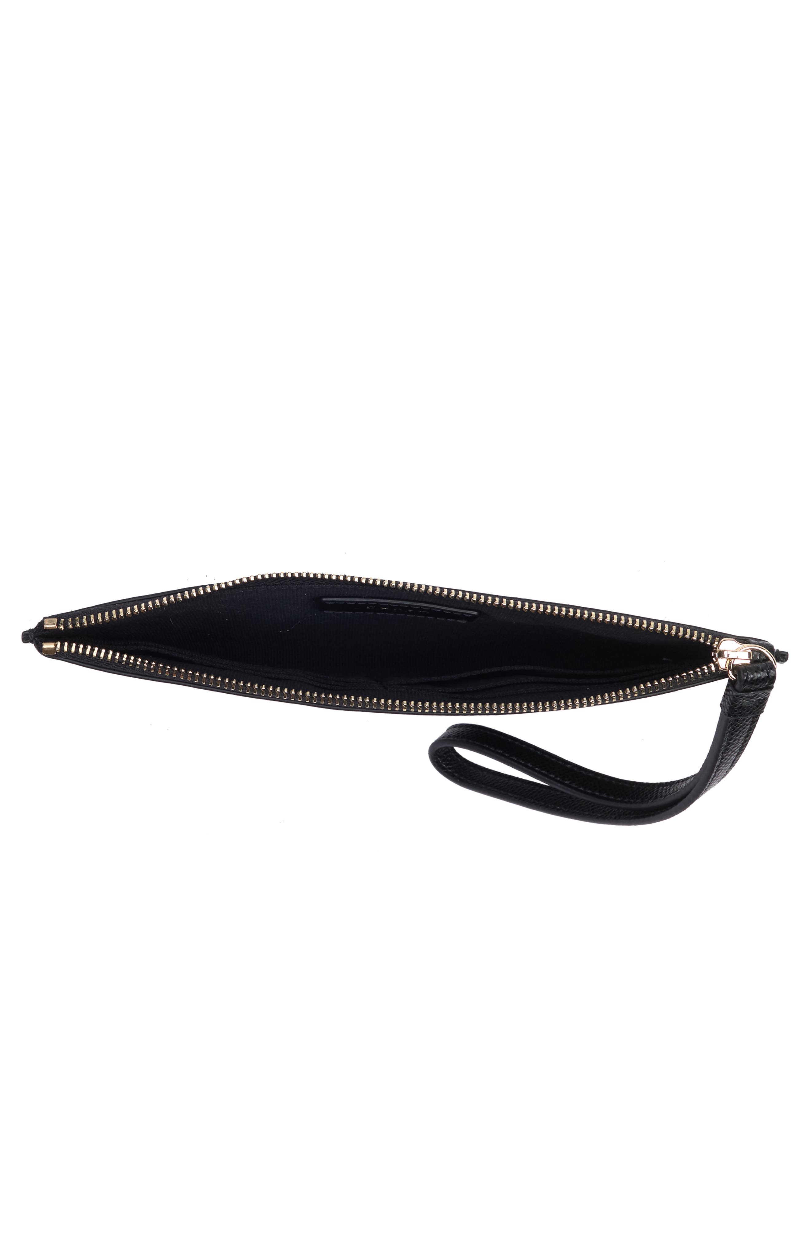 Clasic XL Leather Envelope Clutch, Alternate, color, NERO