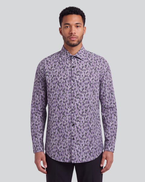 Slalom Mens Printed Cotton Long-sleeve Shirt