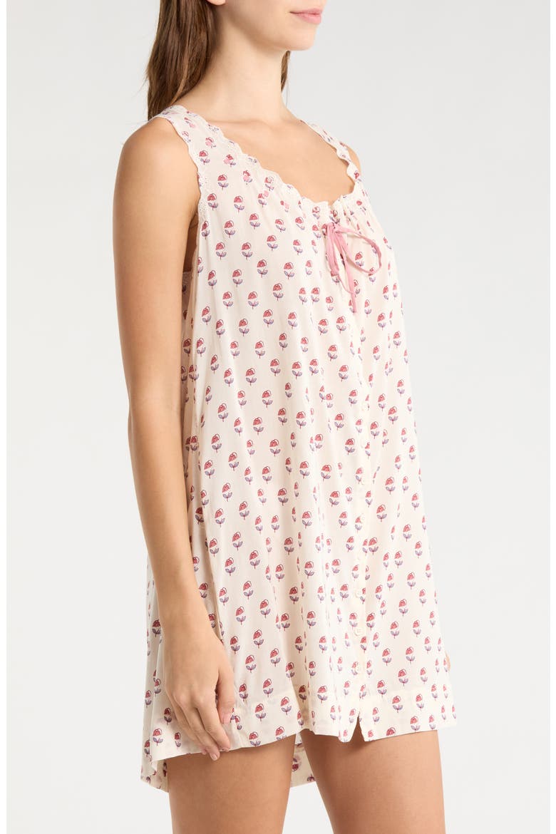 Holly Eyelet Trim Organic Cotton Blend Nightgown, Alternate, color, LAUREL CANYON
