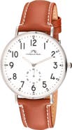 PORSAMO BLEU Rowan Leather Strap Watch, 40mm