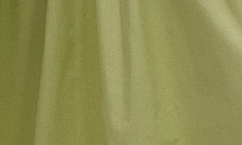 Topshop Puff Sleeve Smocked Drop-waist Cotton Maxi Dress In Light Green