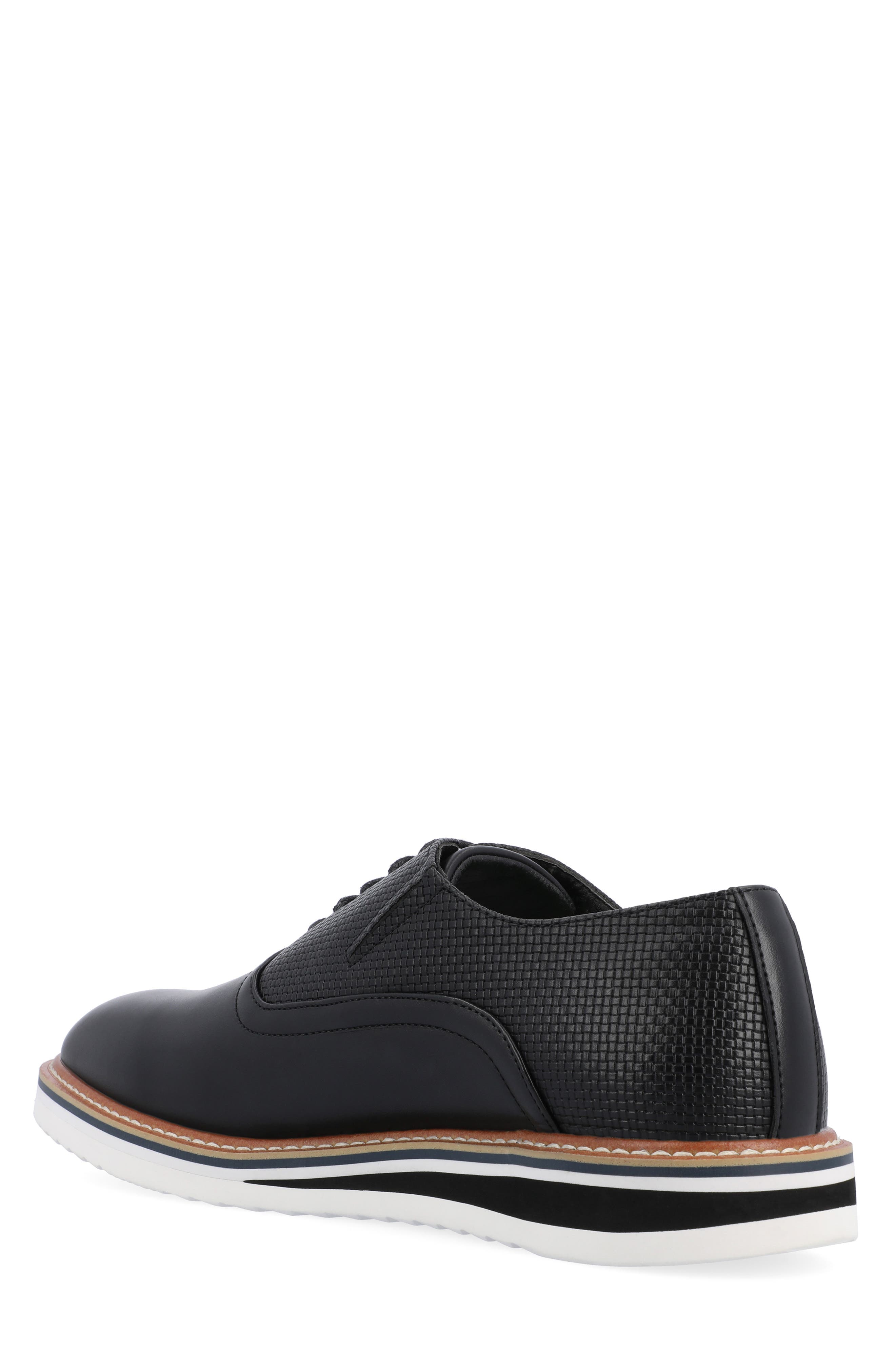 VANCE CO Weber Plain Toe Vegan Leather Oxford, Alternate, color, Black