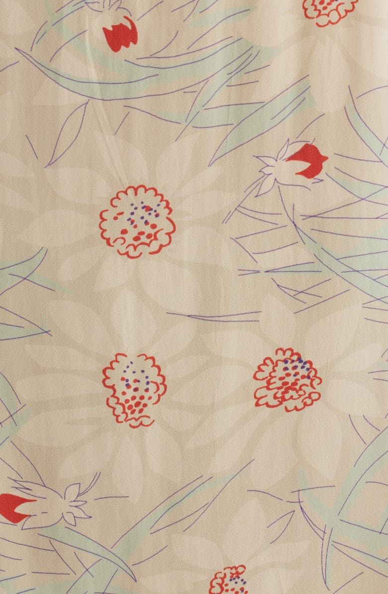 THE GREAT. The Sunroom Sleeveless Slipdress, Alternate, color, Champagne Scattered Bloom