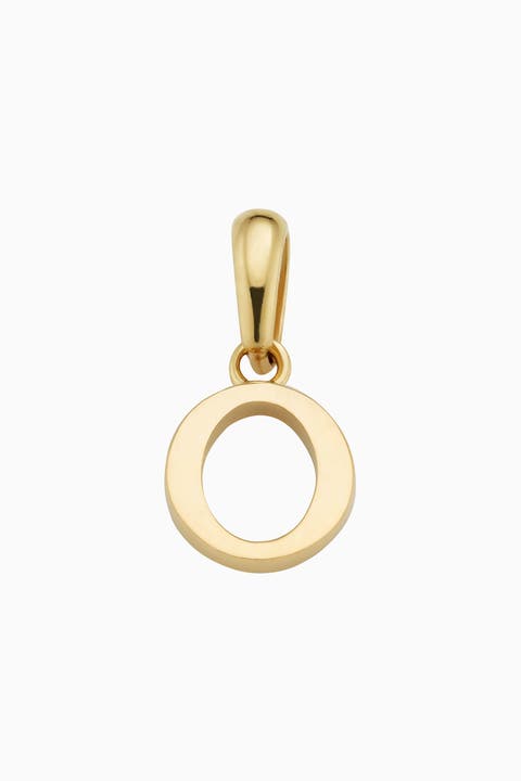 14K Gold My Letter Initial Pendant Charm