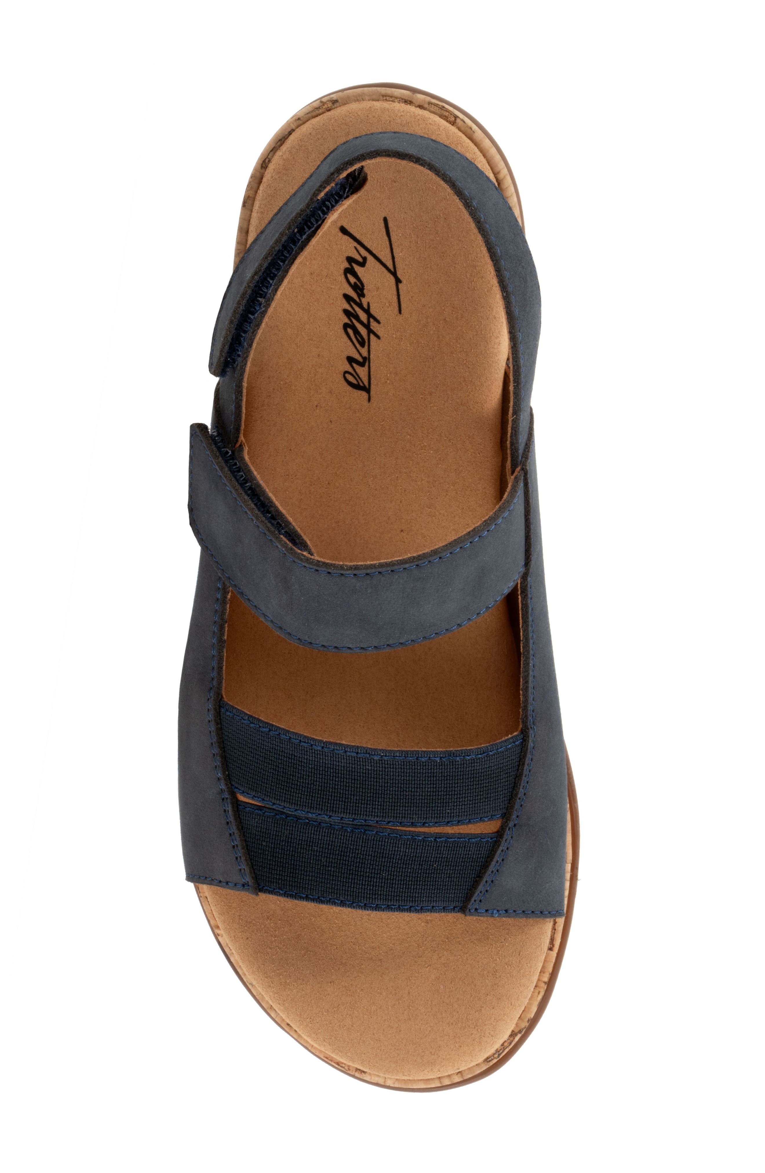 Trotters Gemini Slingback Wedge Sandal - Multiple Widths Available, Alternate, color, Navy Nubuck