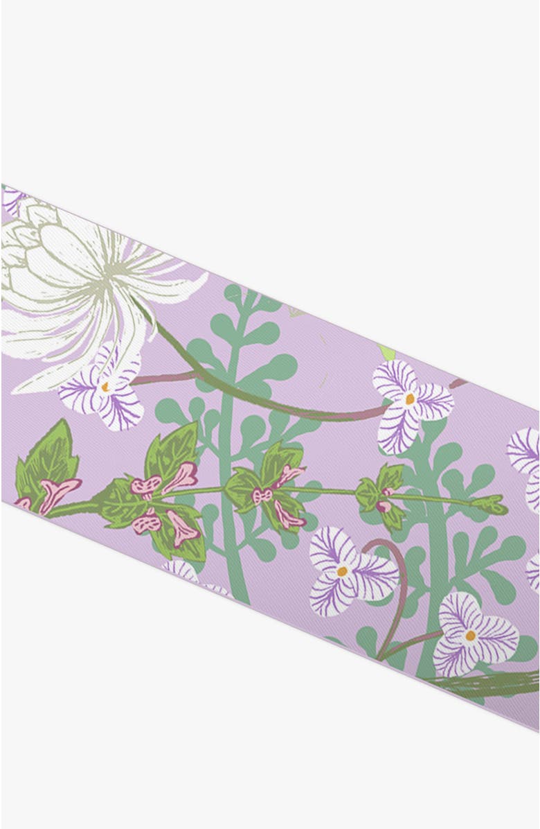 Bond & Grace Lavender Cottage Vines Silk Twilly Scarf, Alternate, color, Lavender
