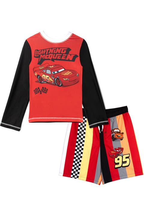 Pixar 2-Piece Swimwear Rash Guard and Swim Trunks Set