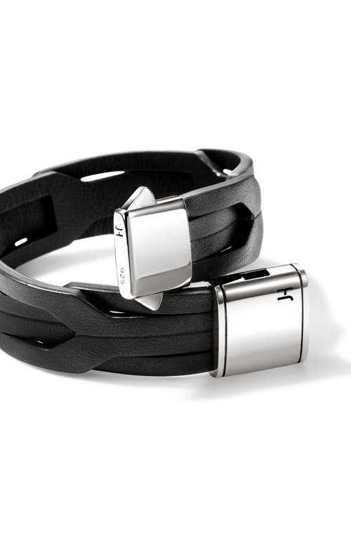John Hardy Icon 50 Leather Bracelet In Black