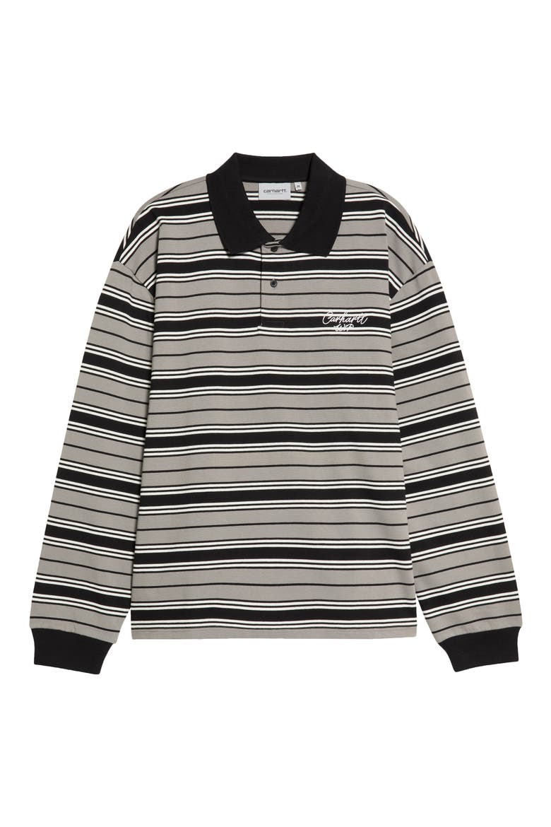 Devitt Stripe Loose Fit Cotton Rugby Shirt, Alternate, color, DEVITT STRIPE, SHADY GREY