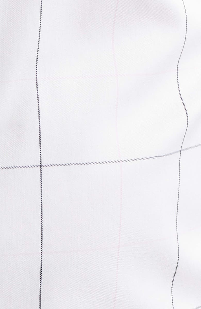 1863 by Eterna Slim Fit Windowpane Check Non-Iron Cotton Twill Dress Shirt, Alternate, color, Navy