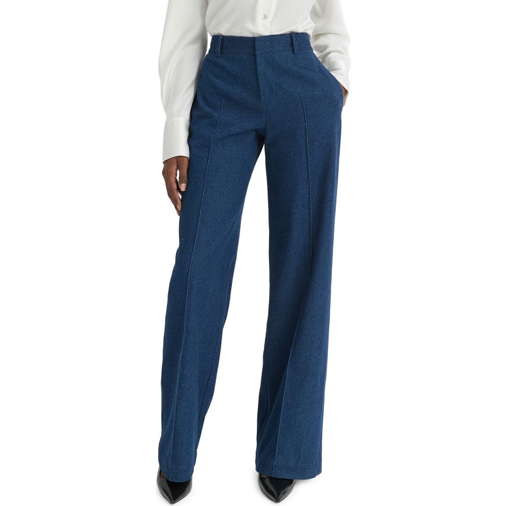 Vince Pintuck Wide Leg Pants In Indigo