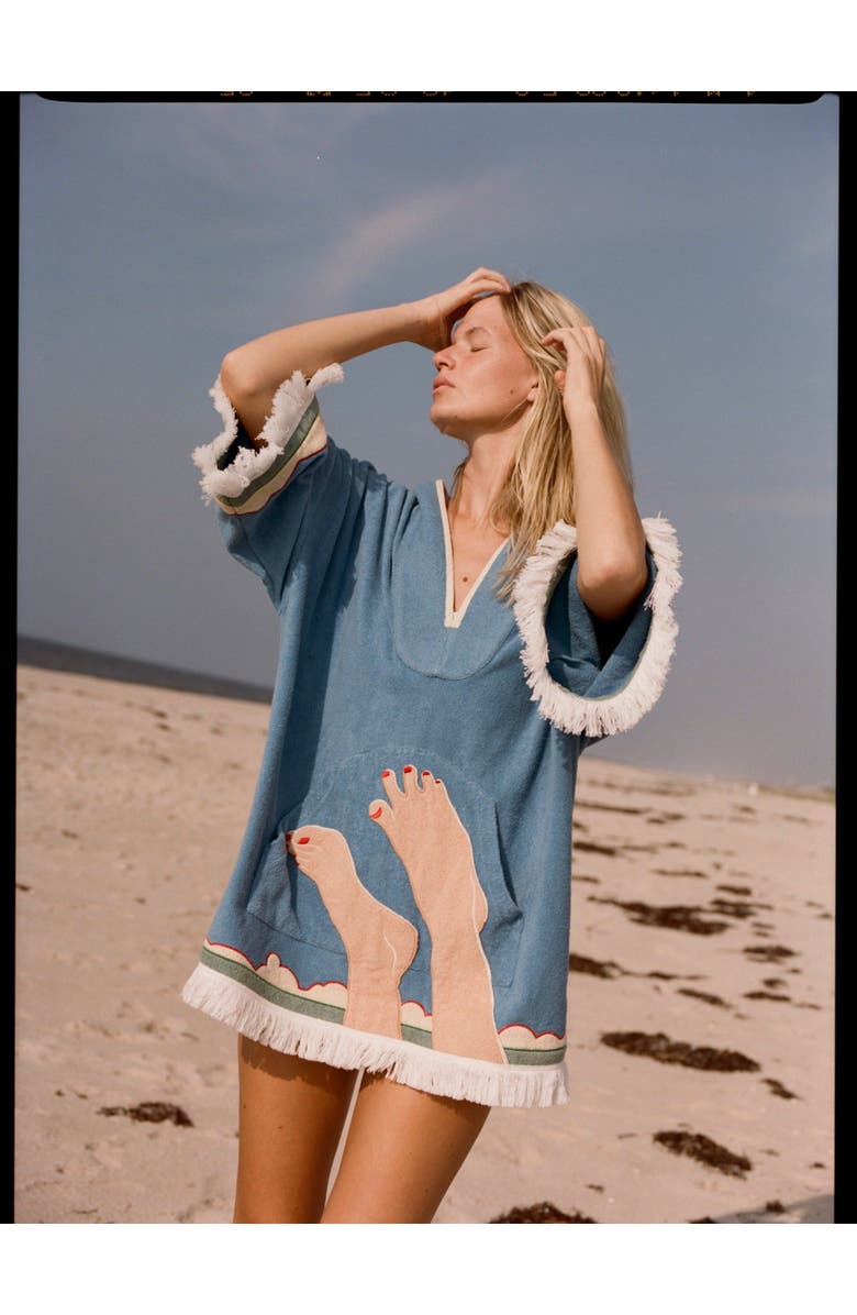 Tombolo 'Tom Wesselmann - Seascape #6' Beach Towel Top, Alternate, color, Blue